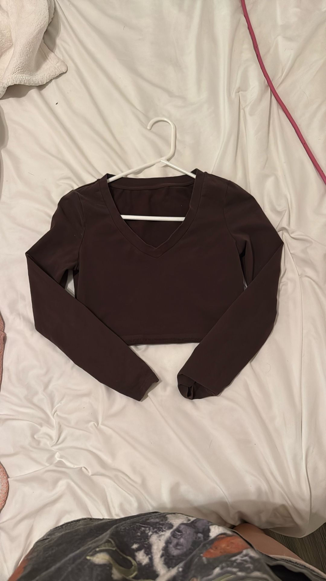 Brown Smooth Sleek Crop Long Sleeve (M)