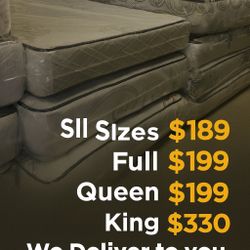 Queen Mattress Come With Free Box Spring - Same Day Delivery 
