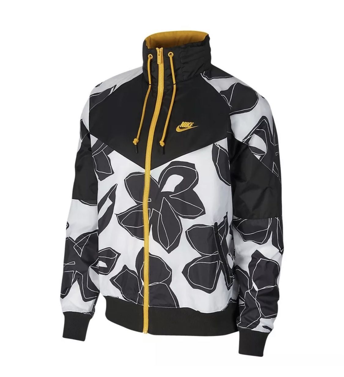 Nike Sportswear Windrunner Jacket Floral Black White BV2869-100 Men's Size XL