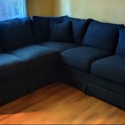 Ashley Furniture Dark Blue Sectional Couch – Full Set