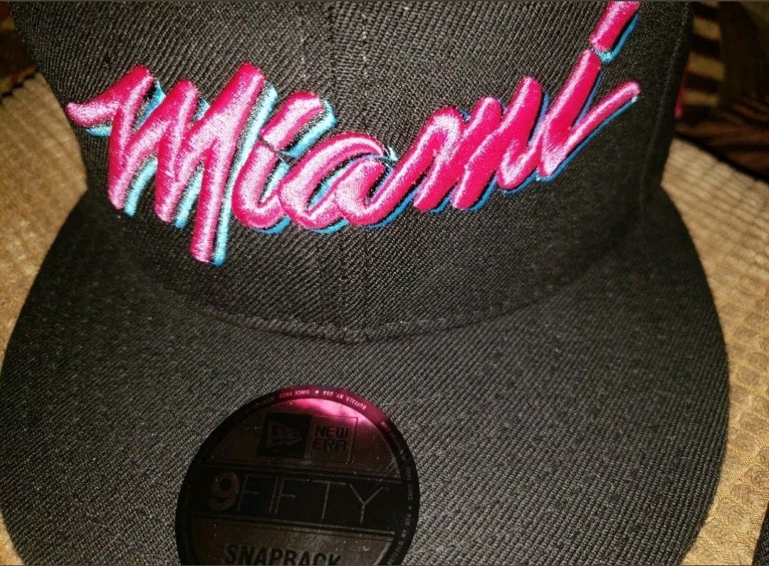 Miami heat South Beach Miami vice color City series snapback hat