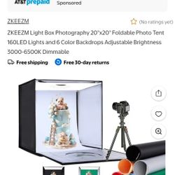  Light Box Photography 20"x20", Product Picture BOX