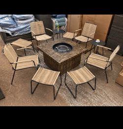 Patio set with Fire pit