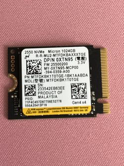 1TB Micron 2550 NVMe M.2 2230 SSD (Steam Deck / ROG Ally / Surface)