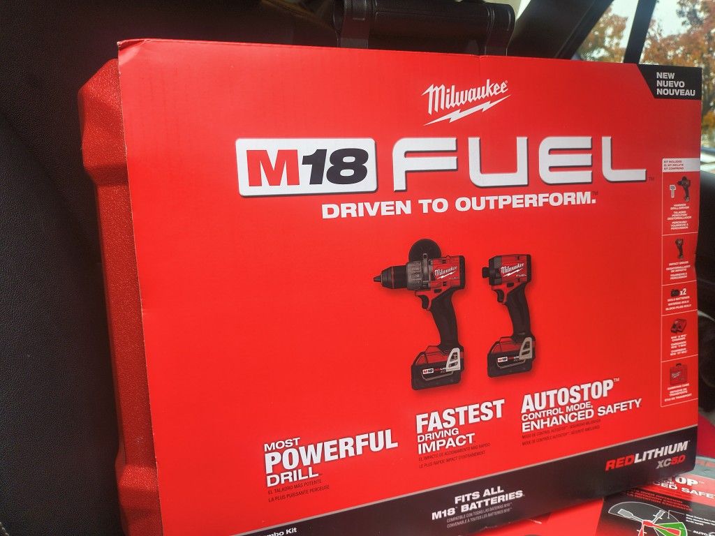 M18 FUEL 18V Lith-Ion Brushless Cordless Hammer Drill and Impact Driver Combo Kit (2-Tool) with 3 Batteries