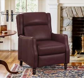 Recliner accent chair with nailhead trim