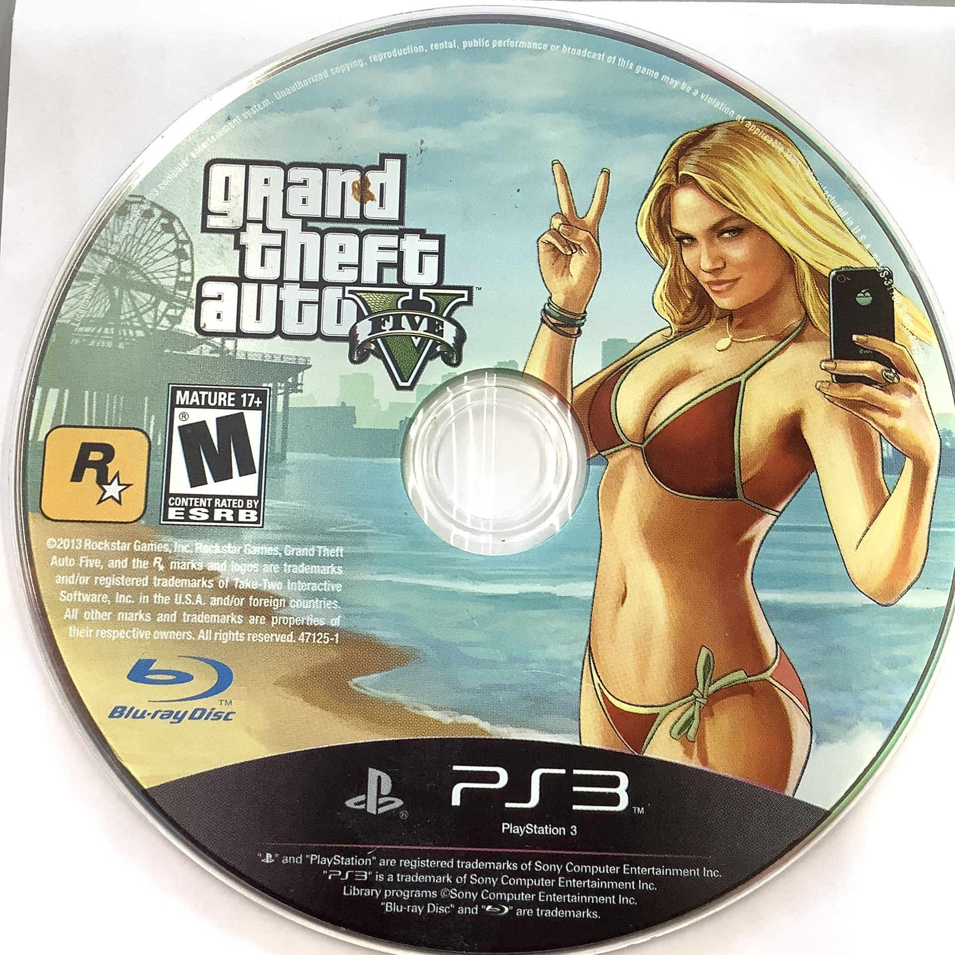 Grand Theft Auto 5 / GTA V PS3 / Playstation 3 Video Game Disc 