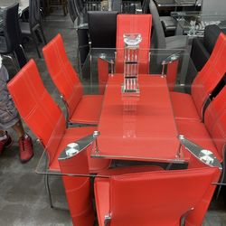 New Table For $489 Wht 6 Chairs 