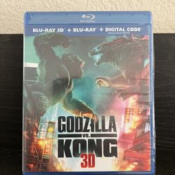 Godzilla Vs. Kong Blu-ray 2D/3D + Digital Brand New/Sealed