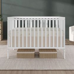 Dream On Me Synergy 5 in 1 Convertible Crib White Standard Nursery Furniture
