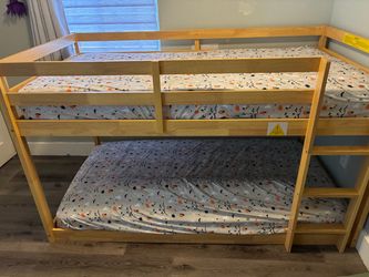 All wood bunk beds
