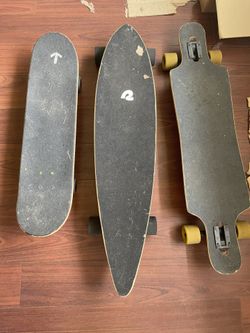 long boards and skateboard