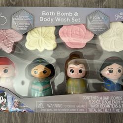 Disney 100 Disney Princess bath bomb and body wash set NIB