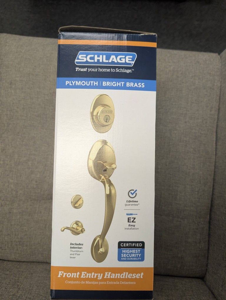 Brass door handle kit brand new!