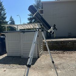 Navy And White Telescope With Tripod 