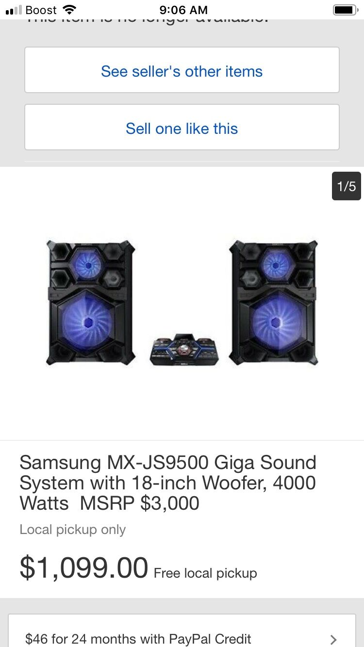 Samsung Bluetooth DJ system