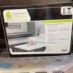 Brand New Tabletop Glass Fireplace Can Take It Anywhere New 