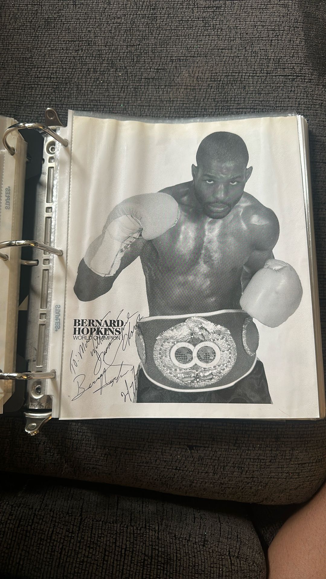 Signed By Bernard Hopkins