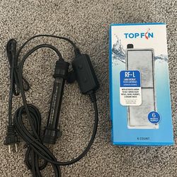 Aquarium Bundle - Top Fin RF-L Filter Cartridges (4-Pack) + NICREW 100W Aquarium Heater