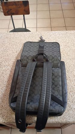 Coach Blaine Backpack Signature Canvas Charcoal CJ575