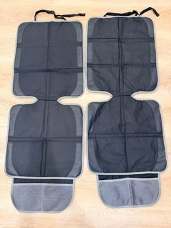 Set of 2 - Car Seat Protector for Child Car Seat，Non-Slip Backing No Imprints