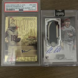 Marvin Harrison Jr. Superfractor Rookie Auto 1 Of 1 & Corbin Carroll Topps Dynasty RPA /5