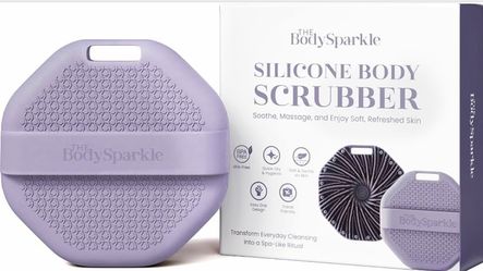 Silicone Body Scrubber for Shower & Bath – Food-Grade Silicone Body Brush with Ergonomic Handle for Cleansing & Gentle Exfoliation – Reusable Body Scr