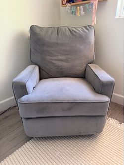 Gray rocking chair
