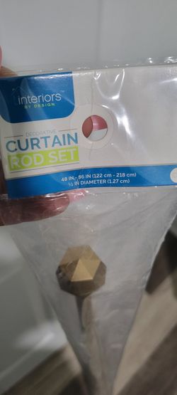 Gold curtain rod