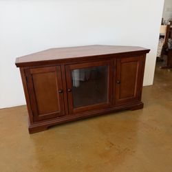 TV Stand Fits In Corner For Gaming Or Television Console 