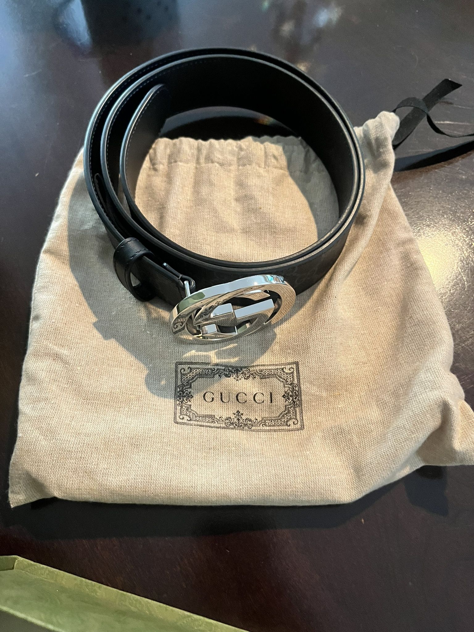 GG Supreme Belt With G Buckle (Gucci)