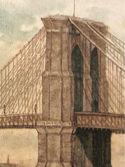 1890’s Brooklyn Bridge Lithograph
