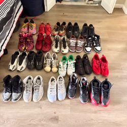 21 pairs   jordan addidas yeezy lebrons