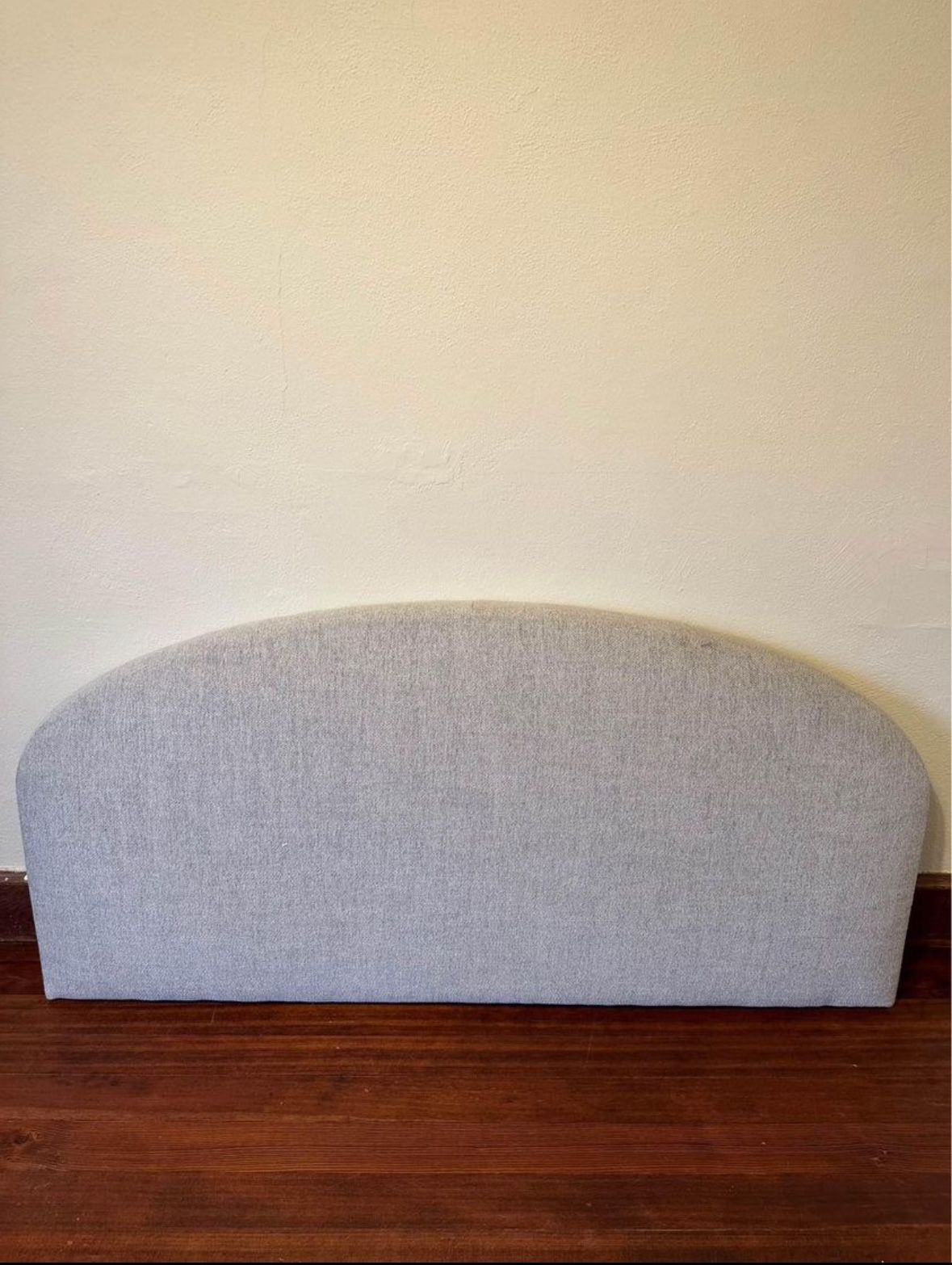 West Elm Full Size Curved Headboard in Stone Twill