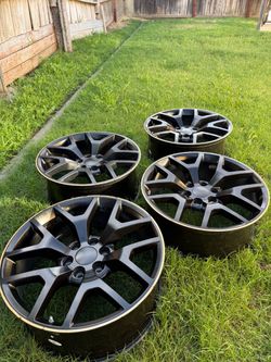 22" GM Honeycomb Wheels Rims - Satin Black (Set of 4) - 22x9.5