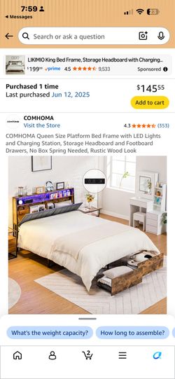 Queen bed frame