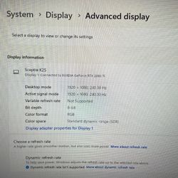 Scrptre K25 240hz High Refresh Monitor 