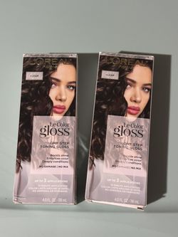 L'Oreal Paris Le Color Gloss One Step Toning Gloss Clear 2 boxes