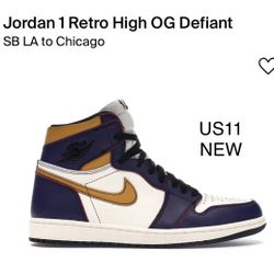 Air Jordan 1 High SB LA to CHI US11 Ds New