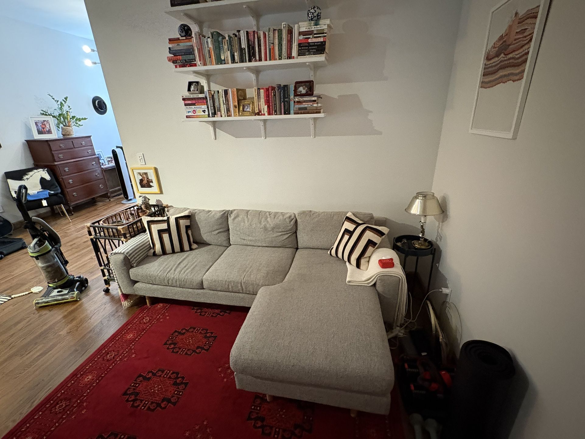 West Elm Sectional w Removable chaise