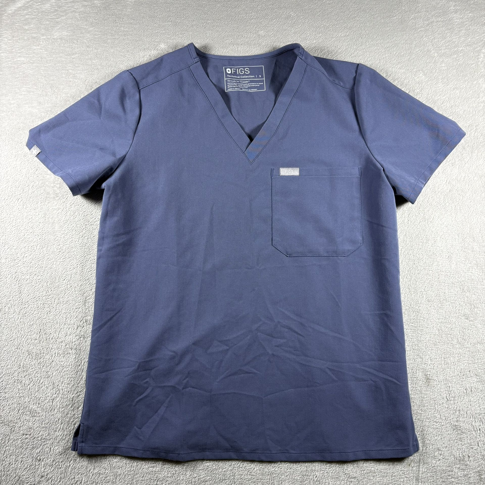 Figs Catarina Scrub Top Women’s Small Blue Catarina PO# 2704 Nurse Medical #2507