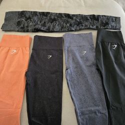 5x Pairs Gym Shark Leggings 