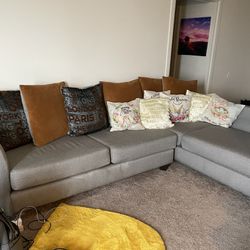 Sectional Grey 2 Piece 