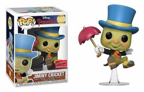 Funko Pop Disney Jiminy Cricket 2020 NYCC Pinocchio Limited Edition Fall 980**In hand**