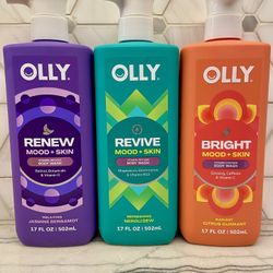 OLLY body washes! Mood + Skin line. New/unopened. Gift-giving condition. 