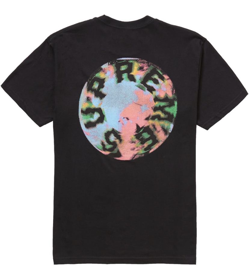 Supreme Marble Black Tee Shirt Size Large
