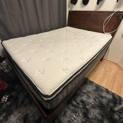 Full Size Medium Firm Mattress, Box Spring And Bed Frame.