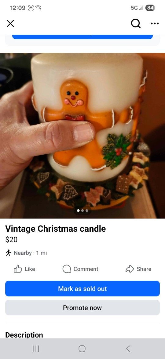 Vintage Christmas Candle