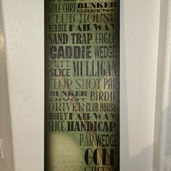 Golf Canvas Wall Sign
