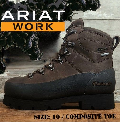 New ARIAT Linesman Ridge 6" GORE-TEX Insulated 400g Composite Toe Work Boots Botas Size: 10 wide